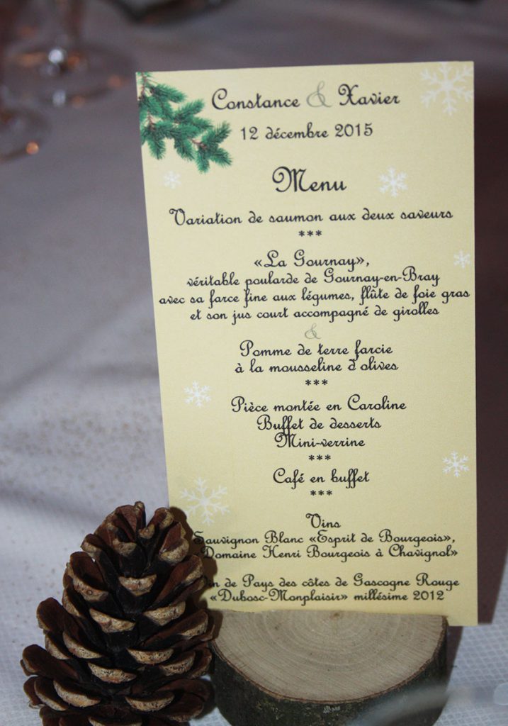 Mariage Féérie de Noël au Manoir de Portejoie