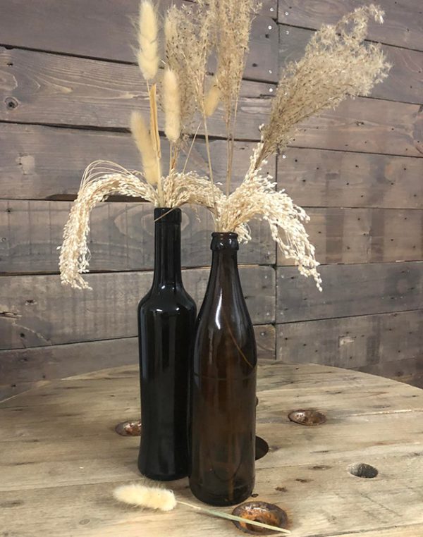 Bouteille en verre ambrée